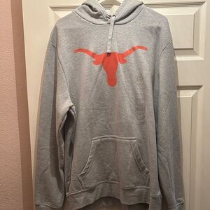 Fanatics Gray Hoodie with Orange Longhorn Logo